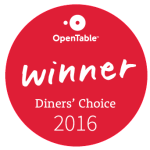 Open Table Winner Diners Choice 2016