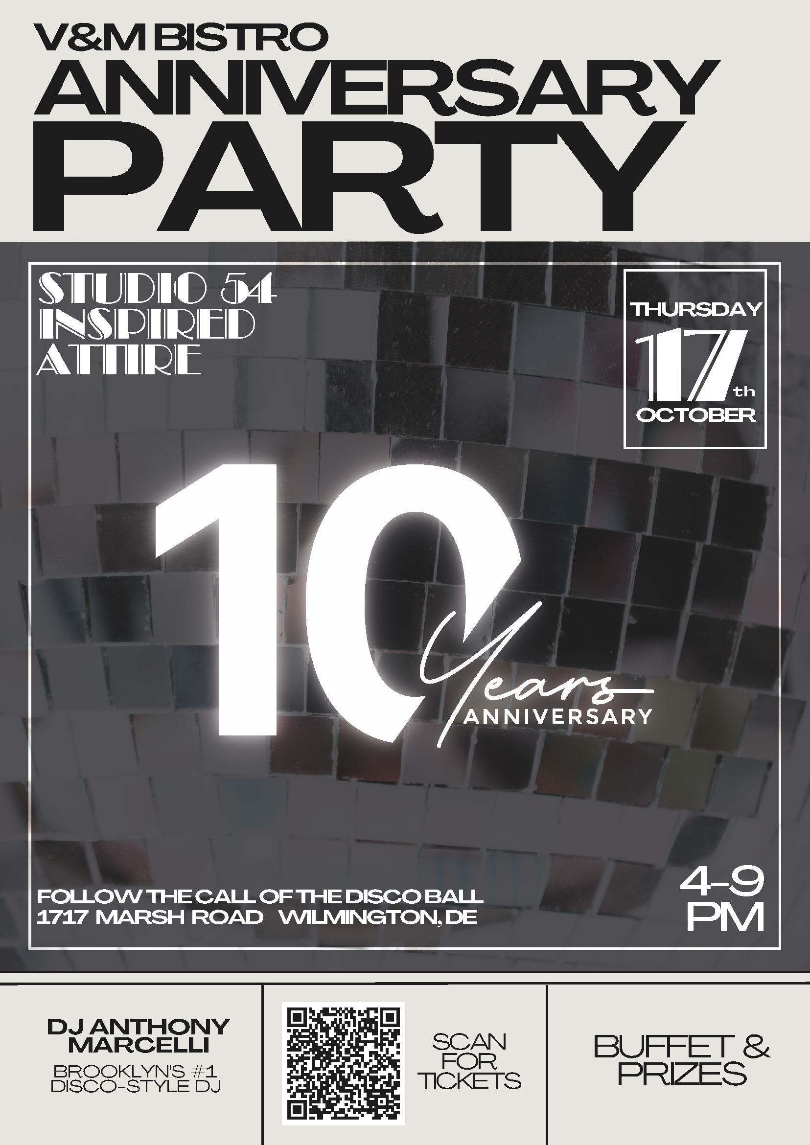 V&M Anniversary Party Flyer 10 Year